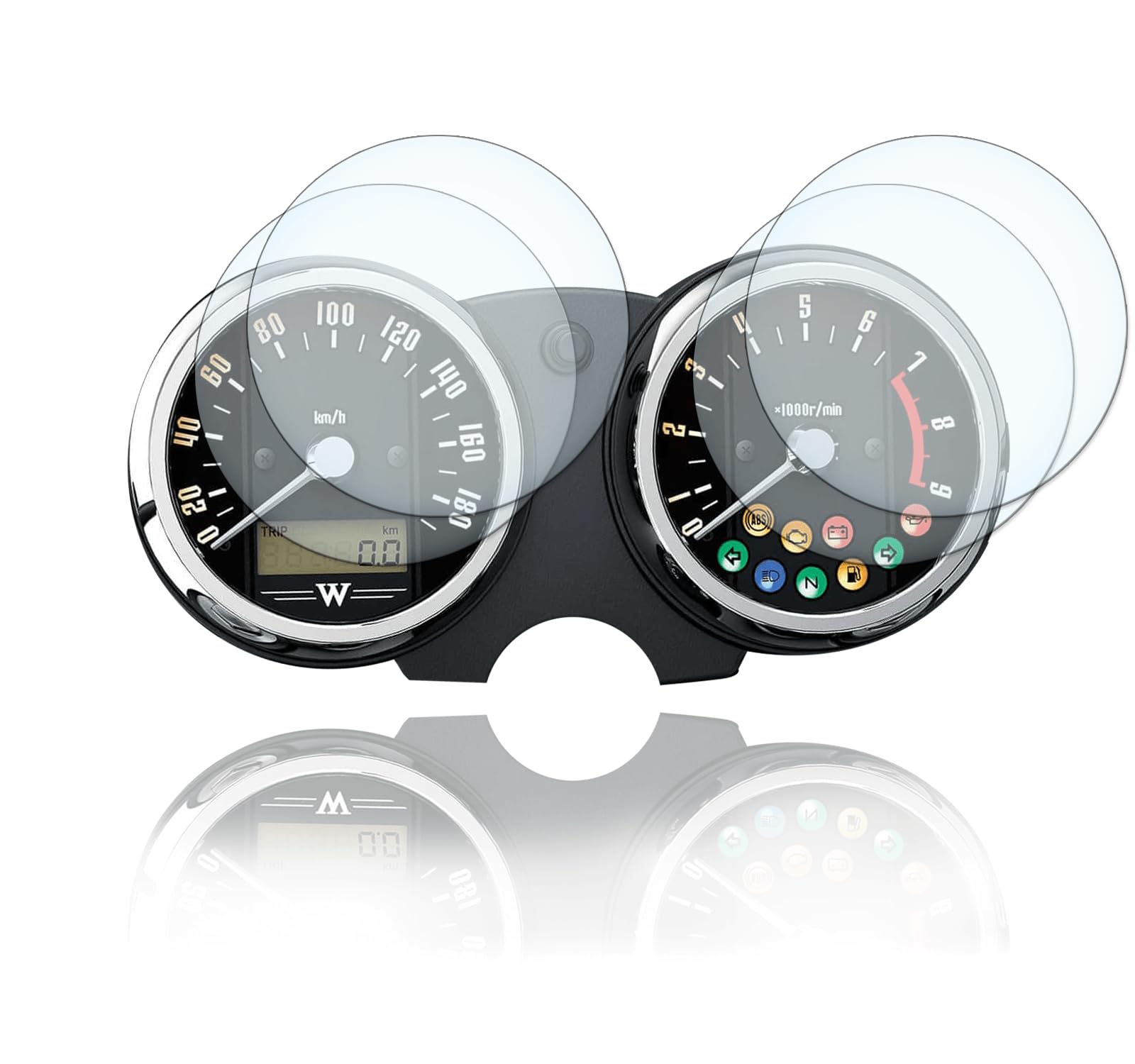 Lot de 2 films de protection d'écran anti-reflets pour compteur de vitesse Kawasaki W800 2018+