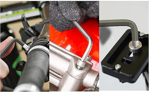 Miniatura 10 de Llave Allen de llave hexagonal de extremo de bola de 0.098 in, llave hexagonal interna, herramienta de reparación de acero S2 de brazo largo en