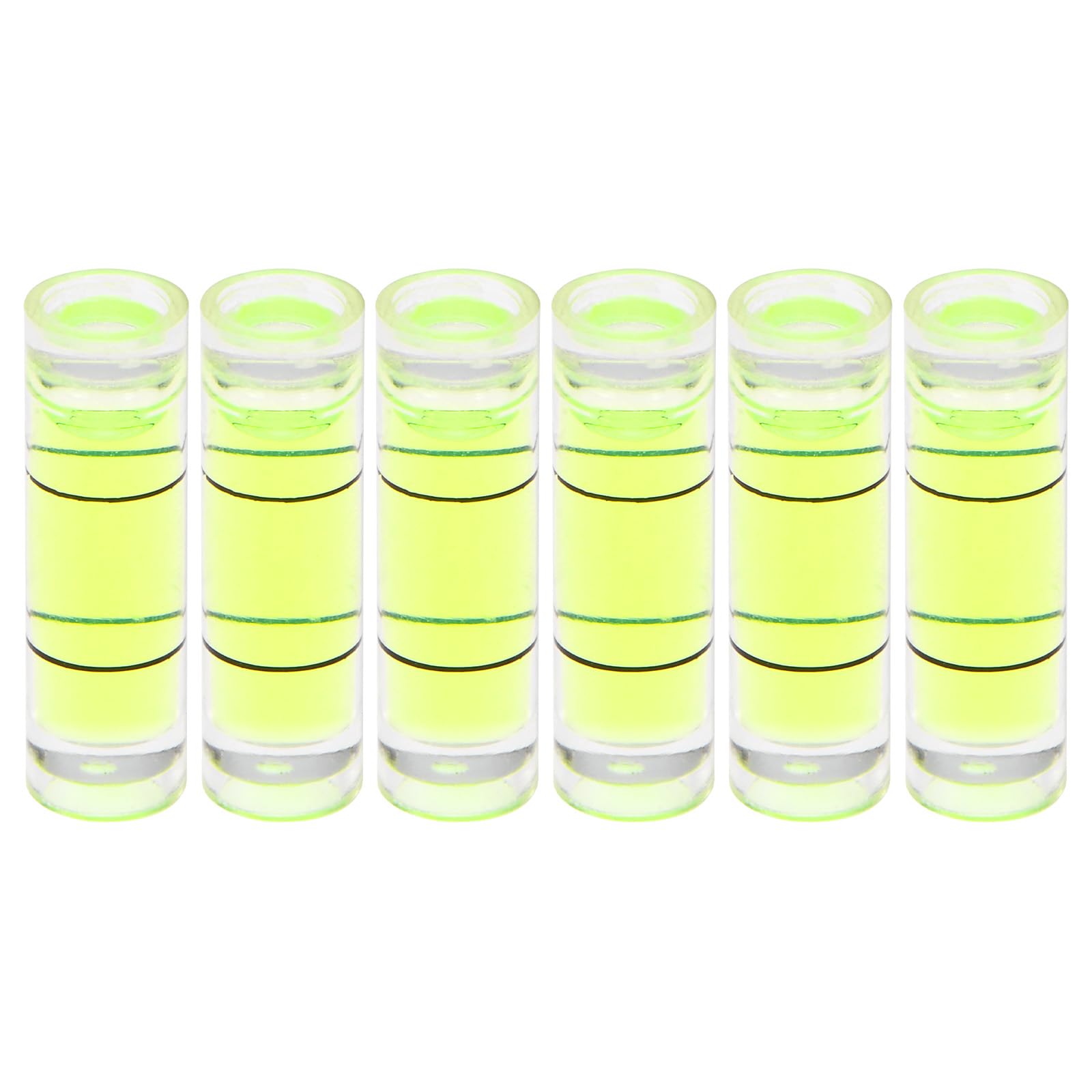 Mini Bubble Levels - 6 Pack PMMA Spirit Vials -24