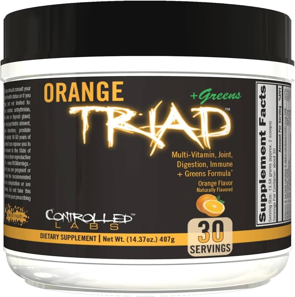 サプリメント Amazon.com: CONTROLLED LABS Orange Triad Plus Greens for Men and