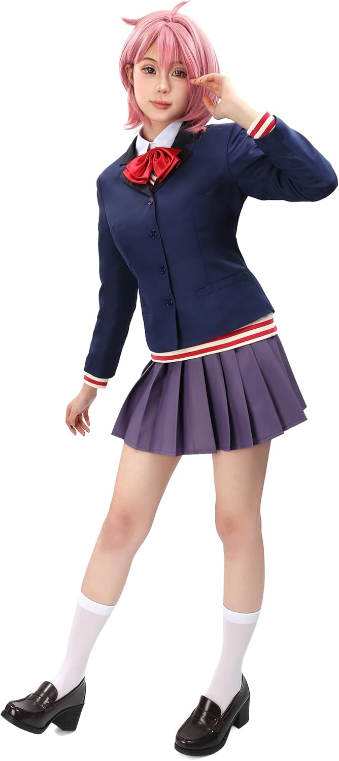 C-ZOFEK Cosplay Costume School Uniform Skirt Sweater Necktie with Socks Full Set Outfit Halloween - Image 2