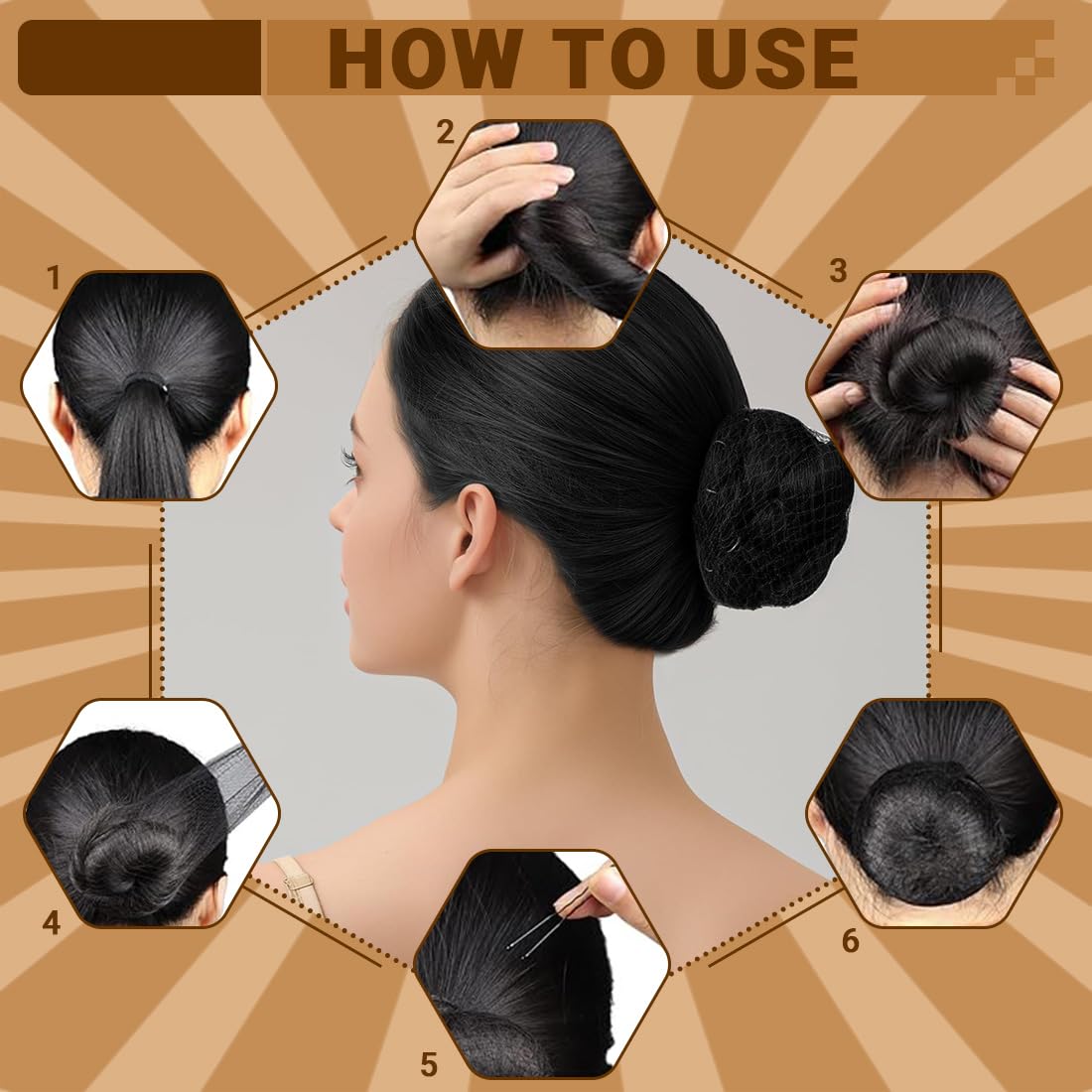 Retine Per Capelli Chignon Set 40 Retine Invisibili 80 Forcine Per Capelli Elasticizzati