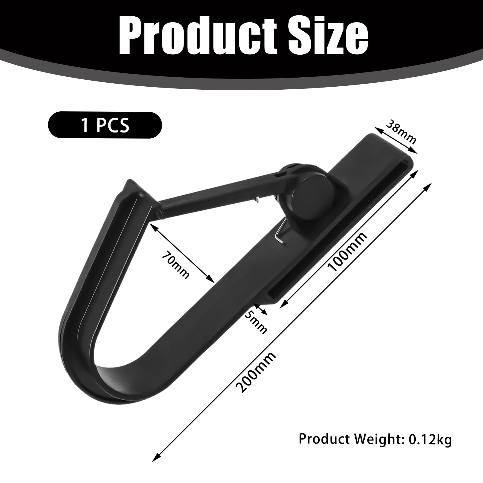 1pcs Universal Tool Belt Hook Black Universal Scaffolding Hook,Integrated Load-Bearing Design,Easy to Hang Electric Wrenches,Electric Drills,Air Nail Guns and Other Tools - Image 2