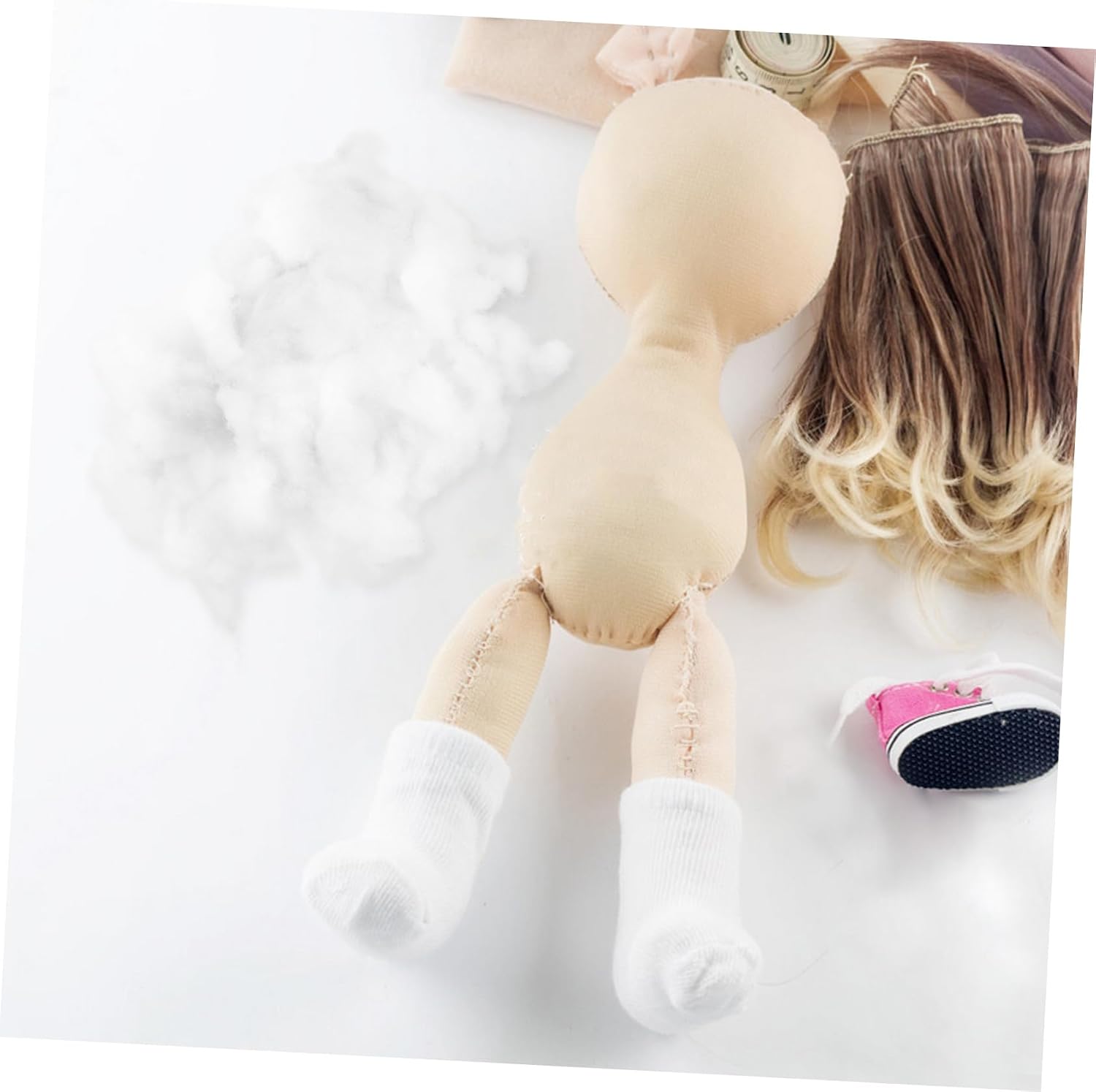 Yardenfun 500g Polyester Filling for Crafts and DIY Projects Soft High Elastic Cotton Stuffing for Dolls Pillows Bean Bags and Cloud Decorations
