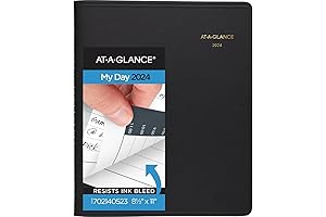 Daily Planner 2024, 8" x 11", 24-Hour Appointment Book