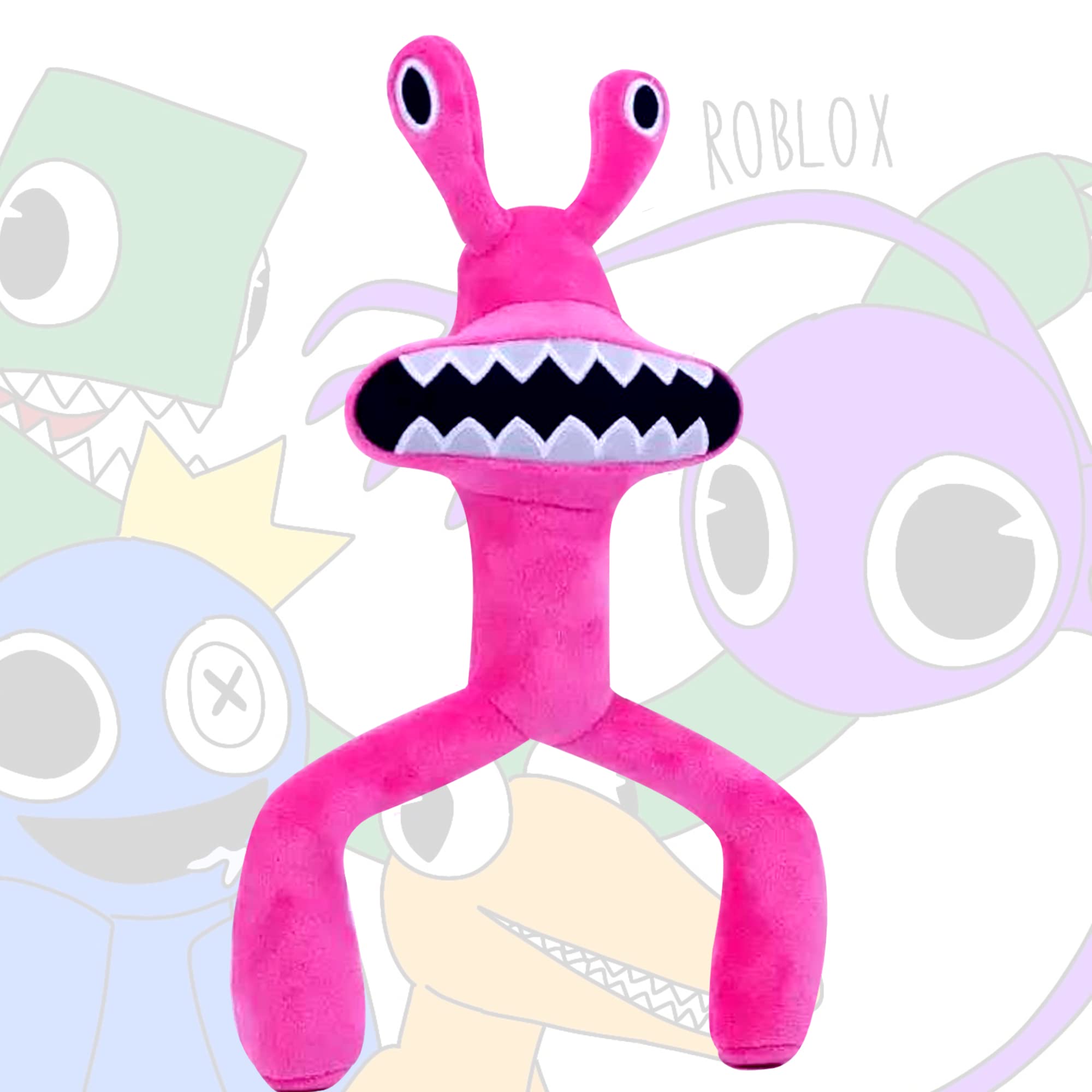 Giant Rainbow friends plush toys - Blue, Green, Orange, Purple, Red figures - Cute Plushies dolls for Roblox Game lovers - 30cm & 60cm teddy bears bring cartoon character to life! (Pink 30cm)