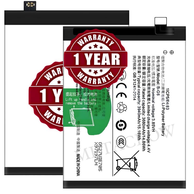 Image of Original B-G6 Battery Compatible for Vivo S1 (V1831A, V1831T) - (3940mAh) - 1 Year Warranty JK1