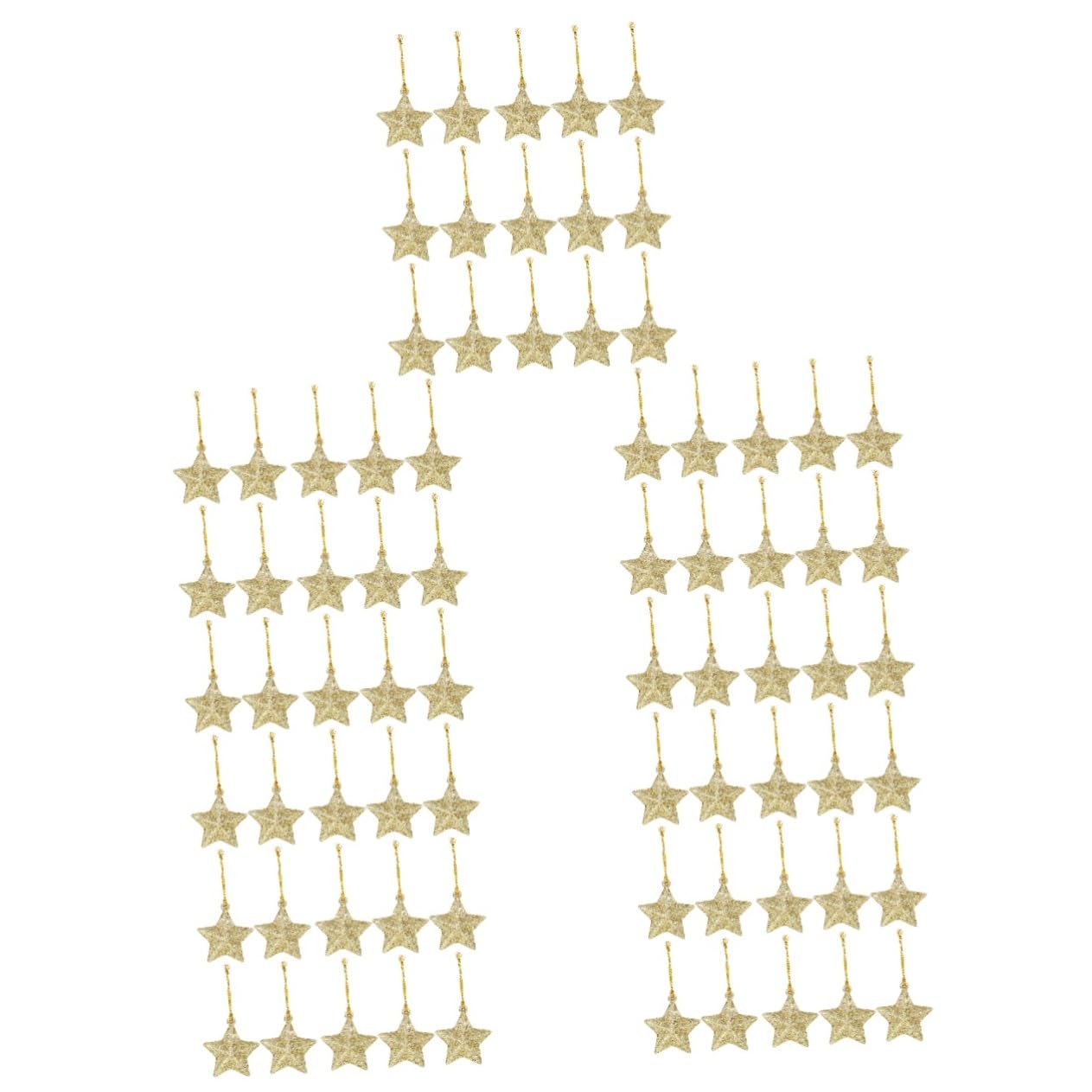 TOPBATHY 150 Pz Decorazione Natalizia Ornamenti Natalizi Stella D'oro Ciondolo Stella Di Natale Ornamenti Decorativi Da Appendere Appesa All'albero Di Natale Glitter D'oro