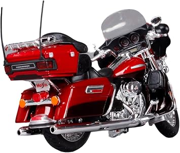 1/12 Harley Davidson 2013 FLHTK Electra Glide Ultra Limited Motorcycle Diecast Cycle Mini Car Assembled Red Motorcycle Car Toy