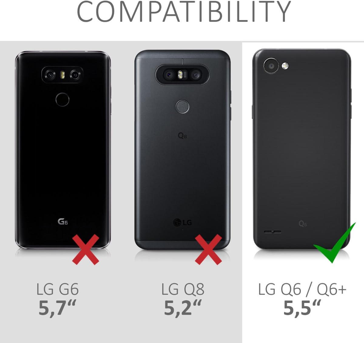 kwmobile Case Compatible with LG Q6 / Q6+ Case - Soft Slim Protective TPU Silicone Cover - Teal Matte