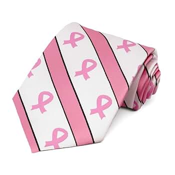 ジャケット・アウター treat urself Girly ribbon MA-1 pink tiemart Pink Ribbon Breast Cancer Awareness Striped Tie in