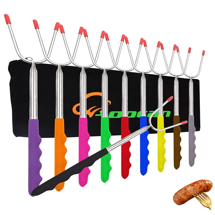 Buy Aoocan Marshmallow Roasting Sticks , Set of 10 Extend 45" Smores