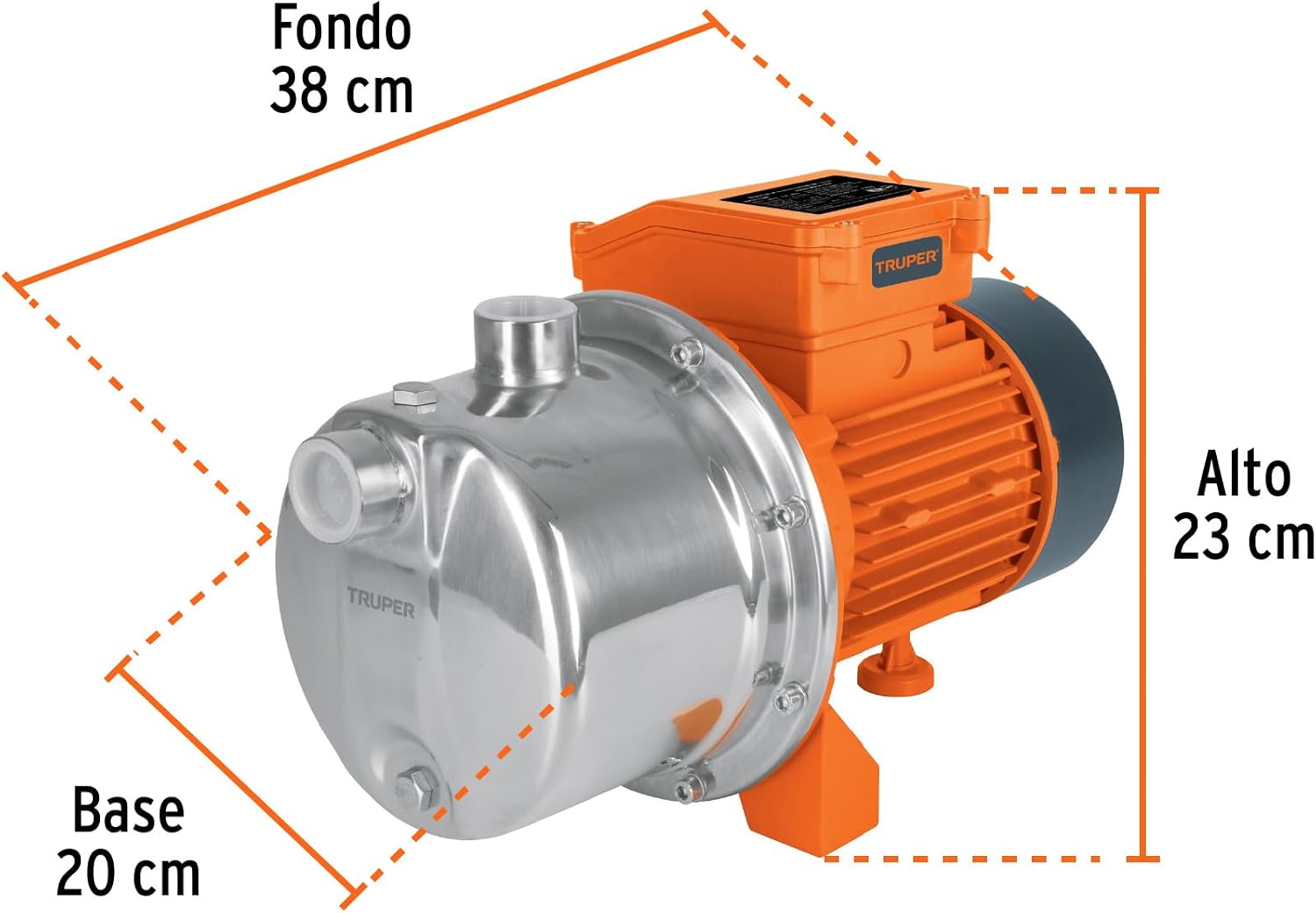 Type electric water pump jet, stainless steel, 3/4 HP