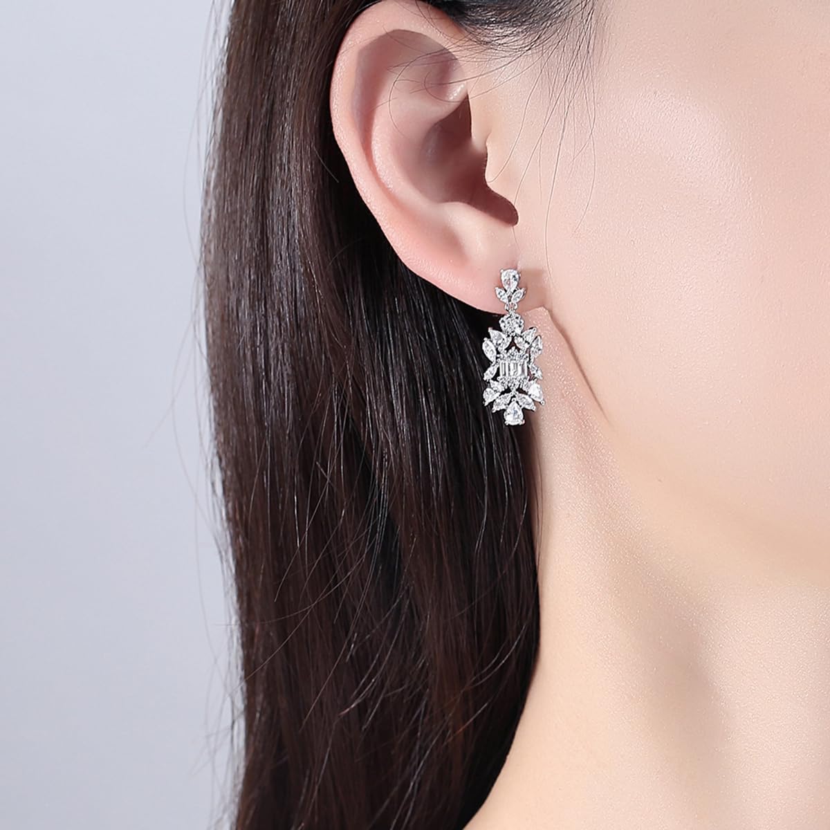 D-color VVS1 Clarity Moissanite Chandelier Drop Earrings in 14K Gold, Wedding or Engagement Earrings for Women, Splendid for Special Occasions