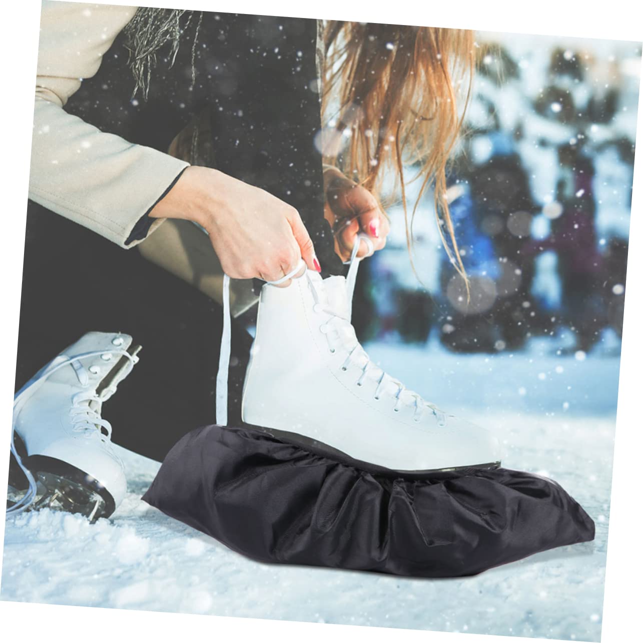 BESTonZON Coprila Lama per su Ghiaccio Copertura Elastica Accessori Resistenti per Pattinaggio Protezione per Lame Pattinaggio