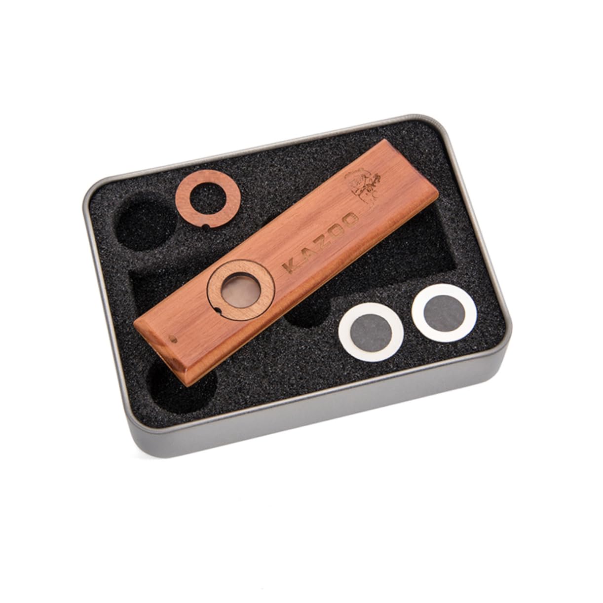 SUPVOX 3pezzi Kazoo Legno Per Strumento Musicale Educativo Per Prescolari Facile Da Suonare Compatibile Con Chitarra e Ukulele Design Classico e Superficie Liscia Marrone