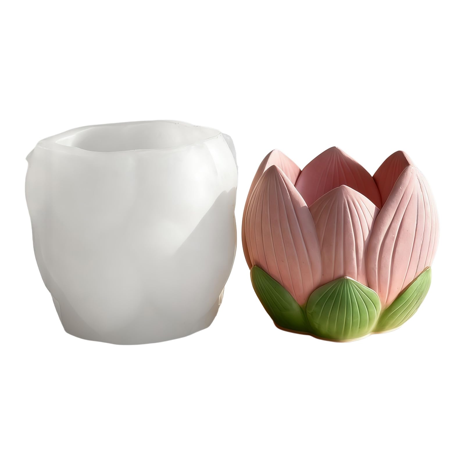 HZBB Tealight Holders Molds Jewelry Trinket Holders Tray Resin Molds Candlestick Silicone for DIYS Home Decors Tealight Resin