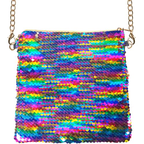 Bunte Glitzertasche, Regenbogen Tasche Für...