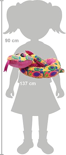 Miniatura 3 de Wild Republic Peluche de serpiente animal de peluche serpiente para mascotas Sherbert 54 pulgadas