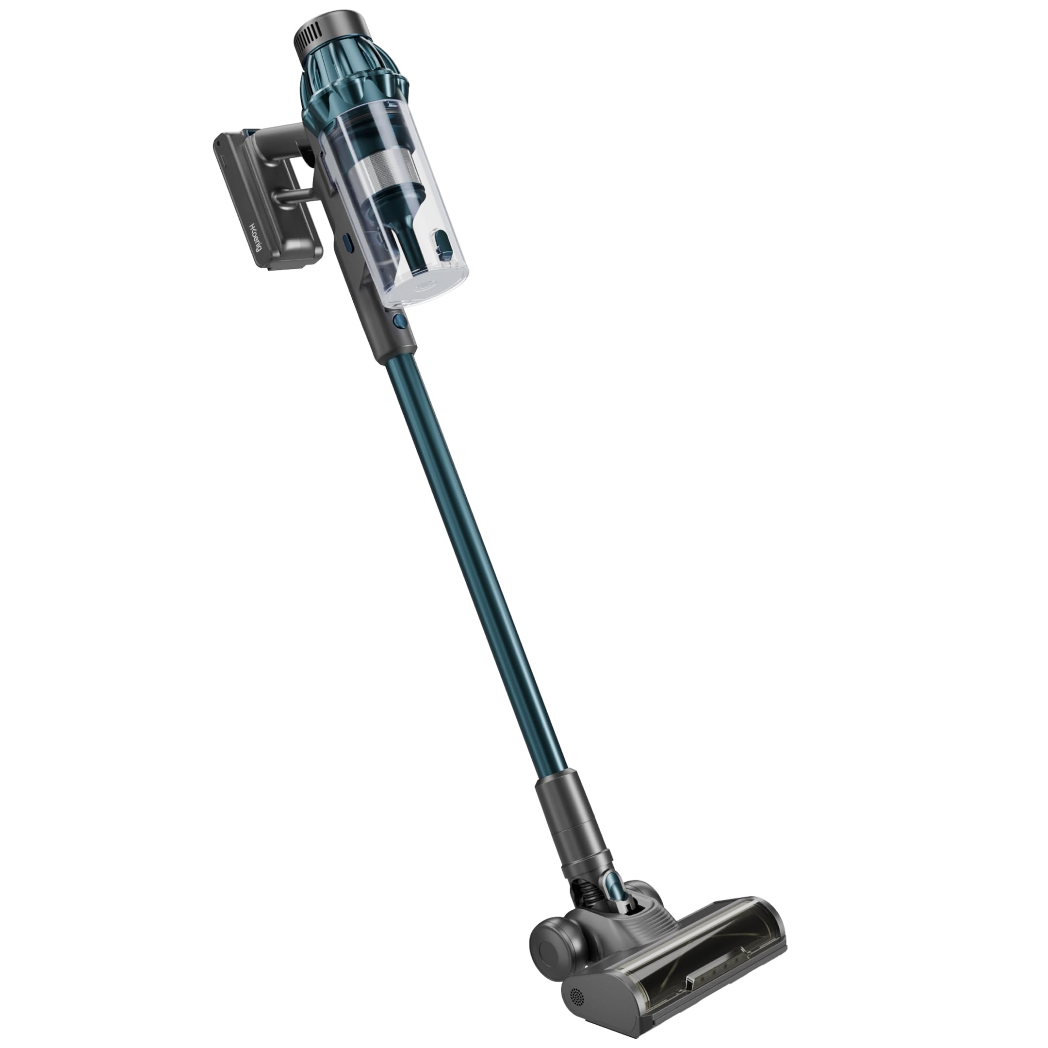H.Koenig - Aspirador 2 en 1 inalámbrico UPX32, Autónomo hasta 50 min, 3 velocidades de aspiración, 400W, Ligero y Compacto, 4 Accesorios incluidos, Cepillo led, Azul