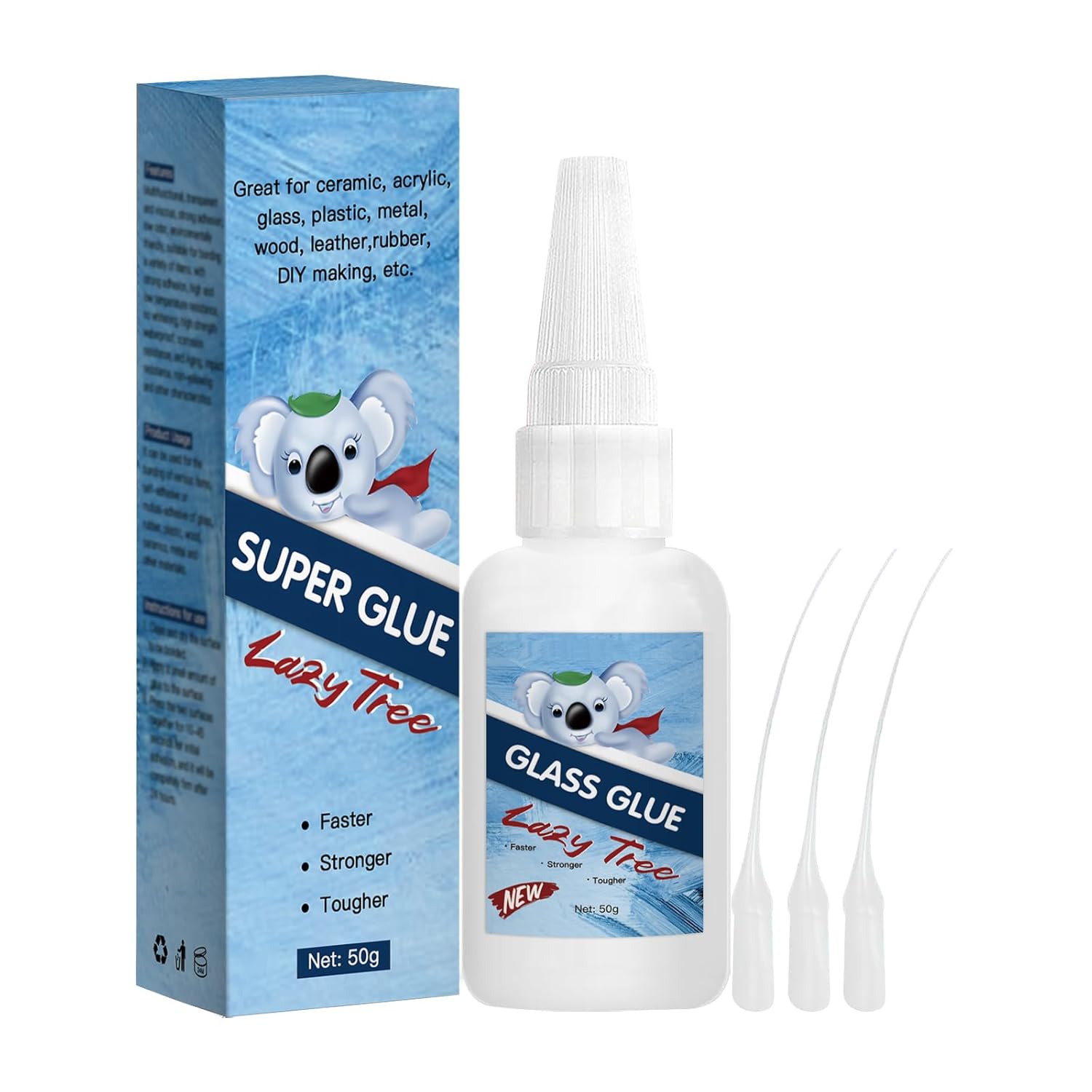 Lazy Tree 50g Glass Glue, Super Adhesive for Glass Repair, Mirrors, Jewelry