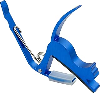 キクタニ ギターカポ 猫カポ 猫の手借りられます エレキ・アコースティックギター 6弦用 ヘアライン ブルー GC-NEKO HBLU