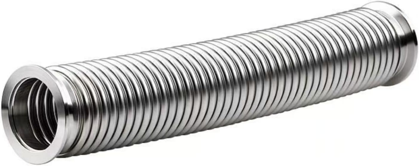 1pcs KF-50 Bellows Hose - 58.05" (1500 mm) SS304 Flexible Vacuum Corrugated Pipe with ISO-KF Flange NW-50(100mm)