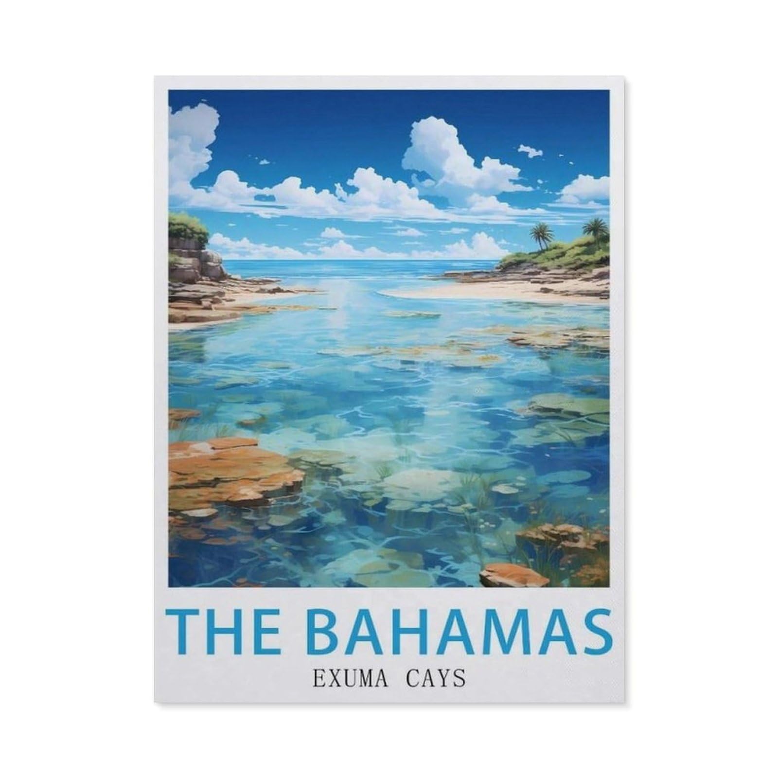 Metal Signs，The Bahamas Exuma Cays(15x30cm）