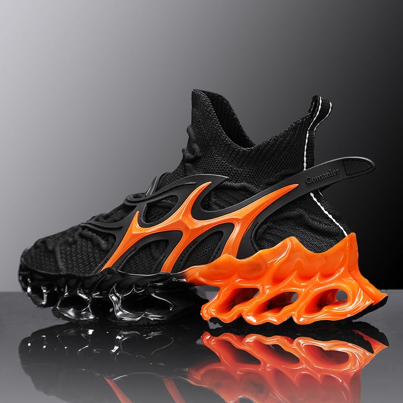 Image of Men's Sneakers for Men Shoes Blade Tennis Mens Trail Running Athletic Fashion Shoe Man Black White Brown Blue Orange Size Basketball Runner