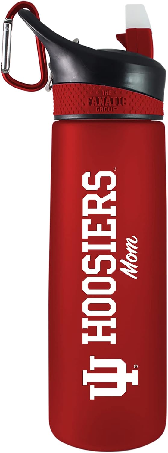 The Fanatic Group Indiana University Mom 24 oz Frosted Sport Bottle - Red