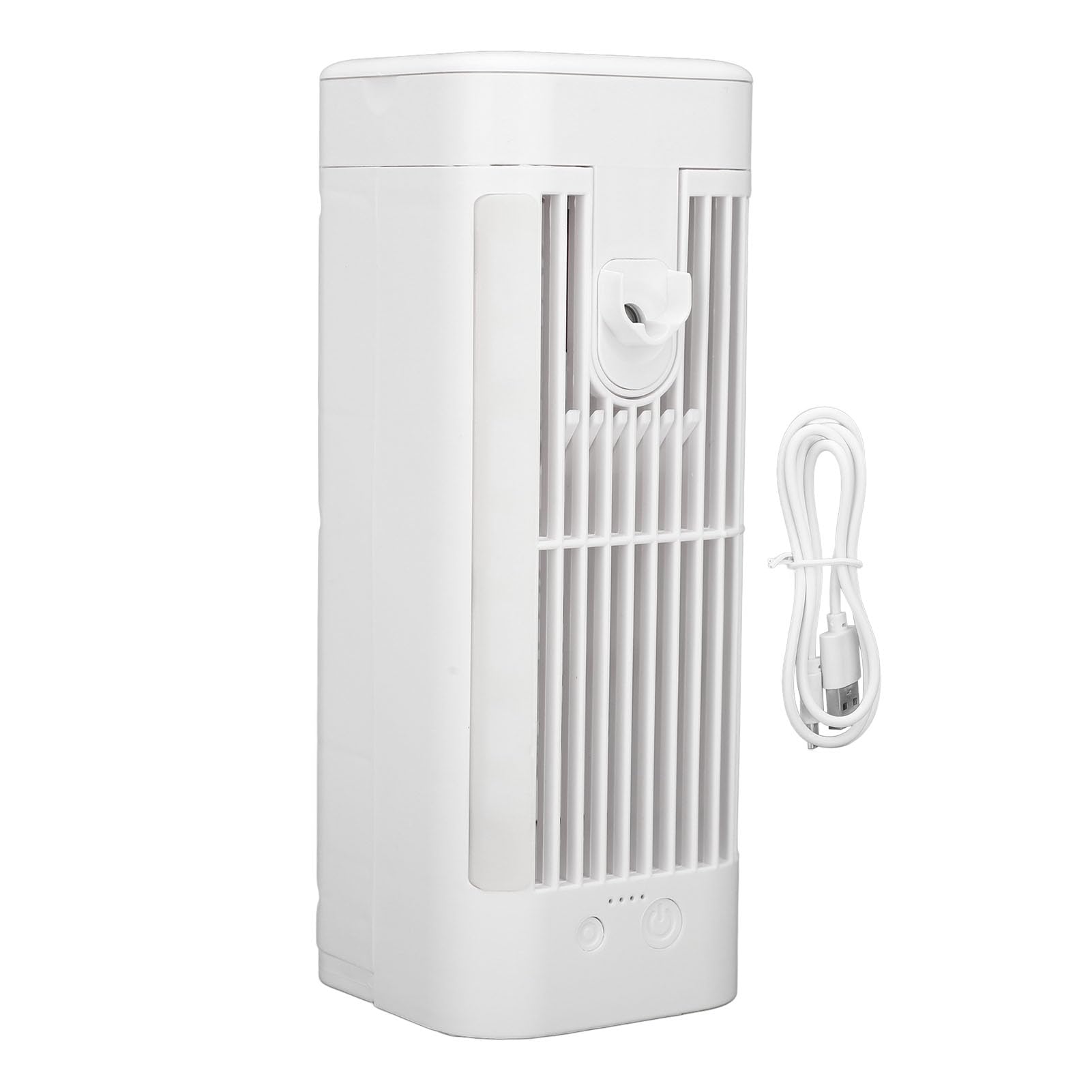 GLOGLOW Mini AC Cooling Fan Portable Air Conditioner 3 Speeds 120ml USB Desktop Air Cooler Misting Fan Light