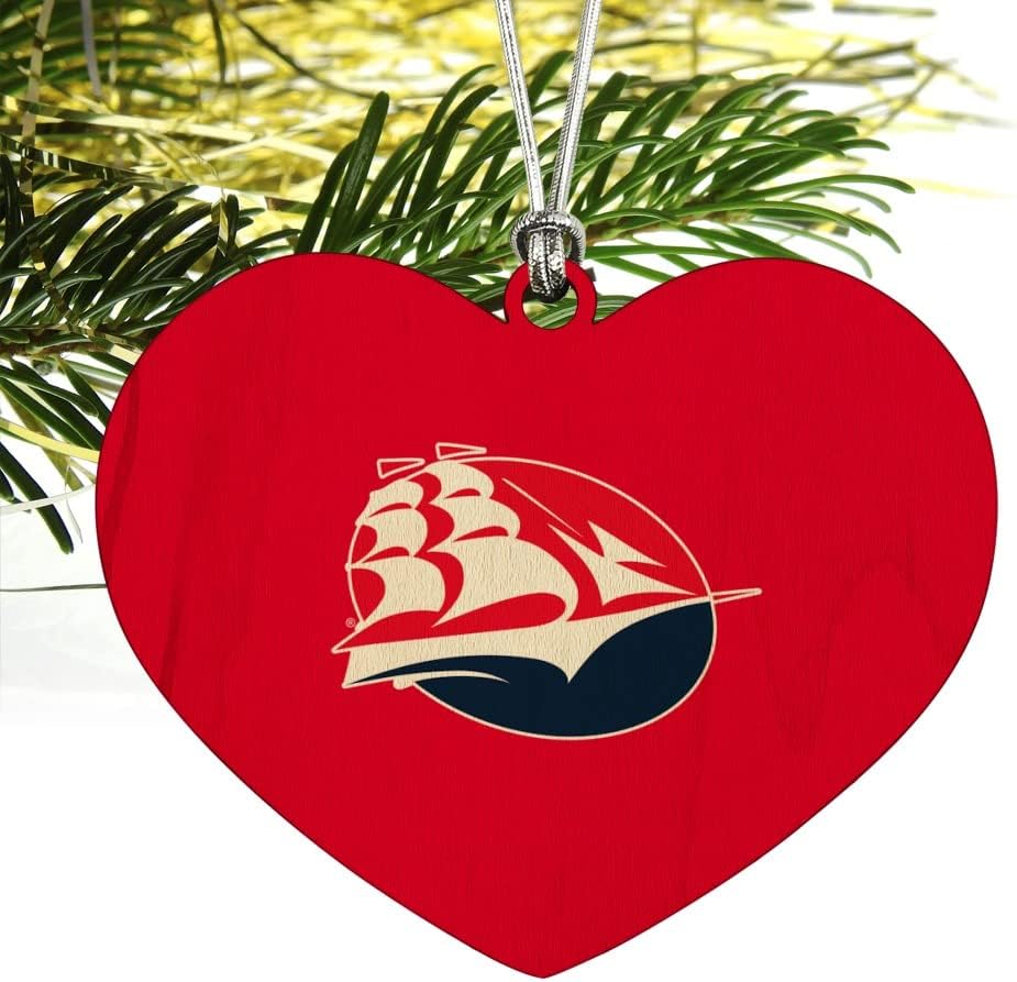 GRAPHICS & MORE Shippensburg University Primary Logo Heart Love Wood Christmas Tree Holiday Ornament - Image 2