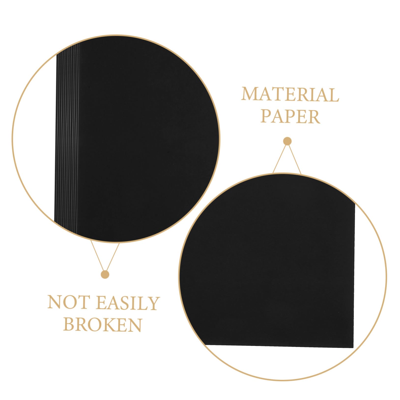 50 feuilles Papier Cartonné Créatif Noir Papier Artisanal DIY pour Peinture et Création Matériel Léger et Pratique pour Loisirs Créatifs