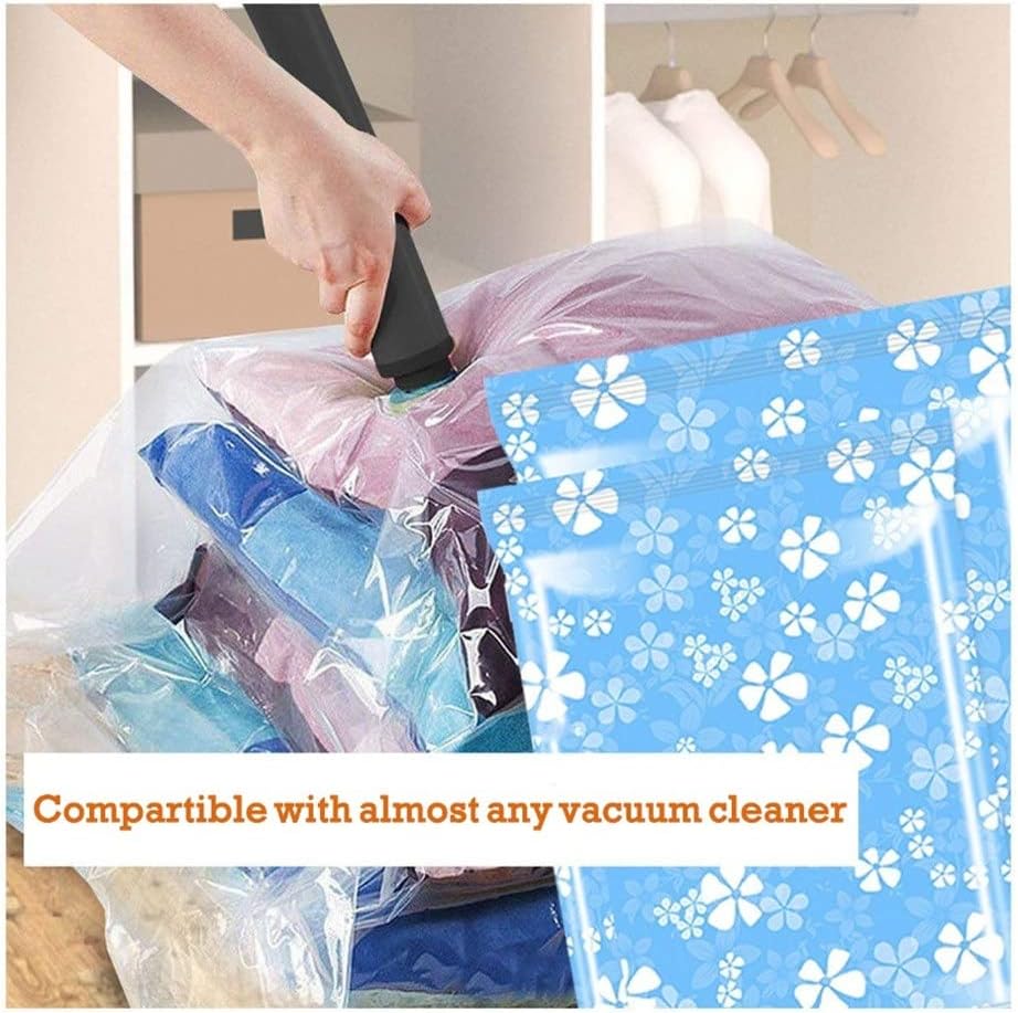 Thickened Vacuum Storage Bag for Cloth Compressed Bags with Hand Pump Reusable Blanket Clothes Quilt Organizer Travel(80x60cm 7pcs)