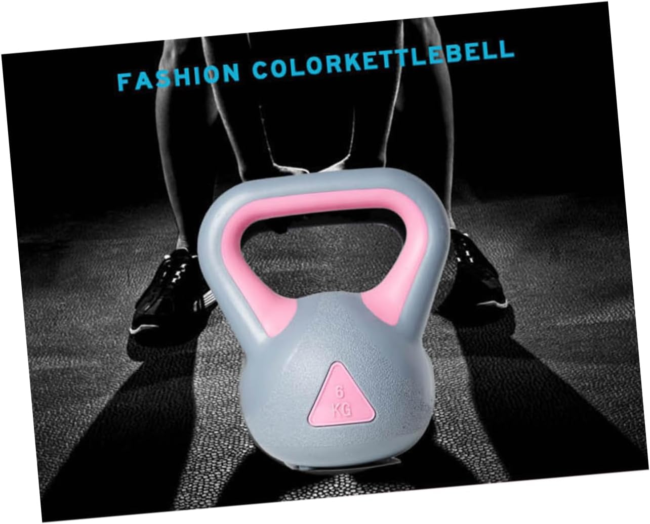 1Pc Fixed Kettlebell for Women's Fitness Training Non Slip Grip for Arm Muscle Sculpting Durable Rubberized Design for Home Workouts Gray Pink