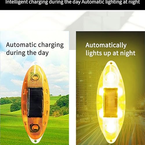 Miniatura 2 de Aolyty Luz estroboscópica solar de advertencia para exteriores, impermeable, brillante, luz solar intermitente de seguridad para sitios de