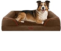 Vista 199 de Comfort Expression - Cama ortopédica para perros extragrandes, 42 x 30 pulgadas, cama impermeable y de apoyo de espuma con cojines removibles, sofá