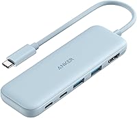 Vista 9 de Anker Hub USB C, divisor USBC a HDMI 5 en 1 con pantalla 4K, 1 puerto USB-C de 5 Gbps alimentado y 2 puertos de datos USB-A 3.0 de 5 Gbps