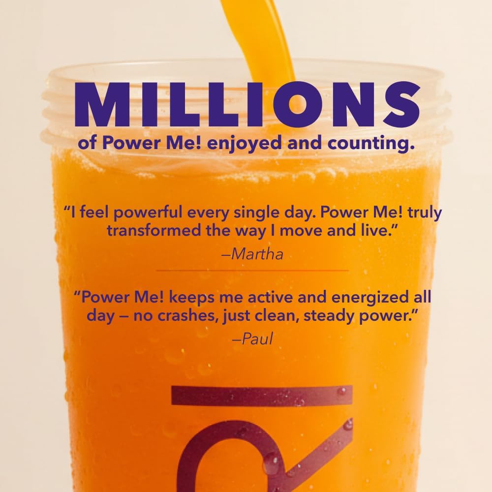 VIVRI PowerMe! Energy Boost Formula | Caffe Latte Flavor | Coffee Alternative | Made with Natural Green Tea, Guarana, Yerba Mate & B Complex | 30 Servings