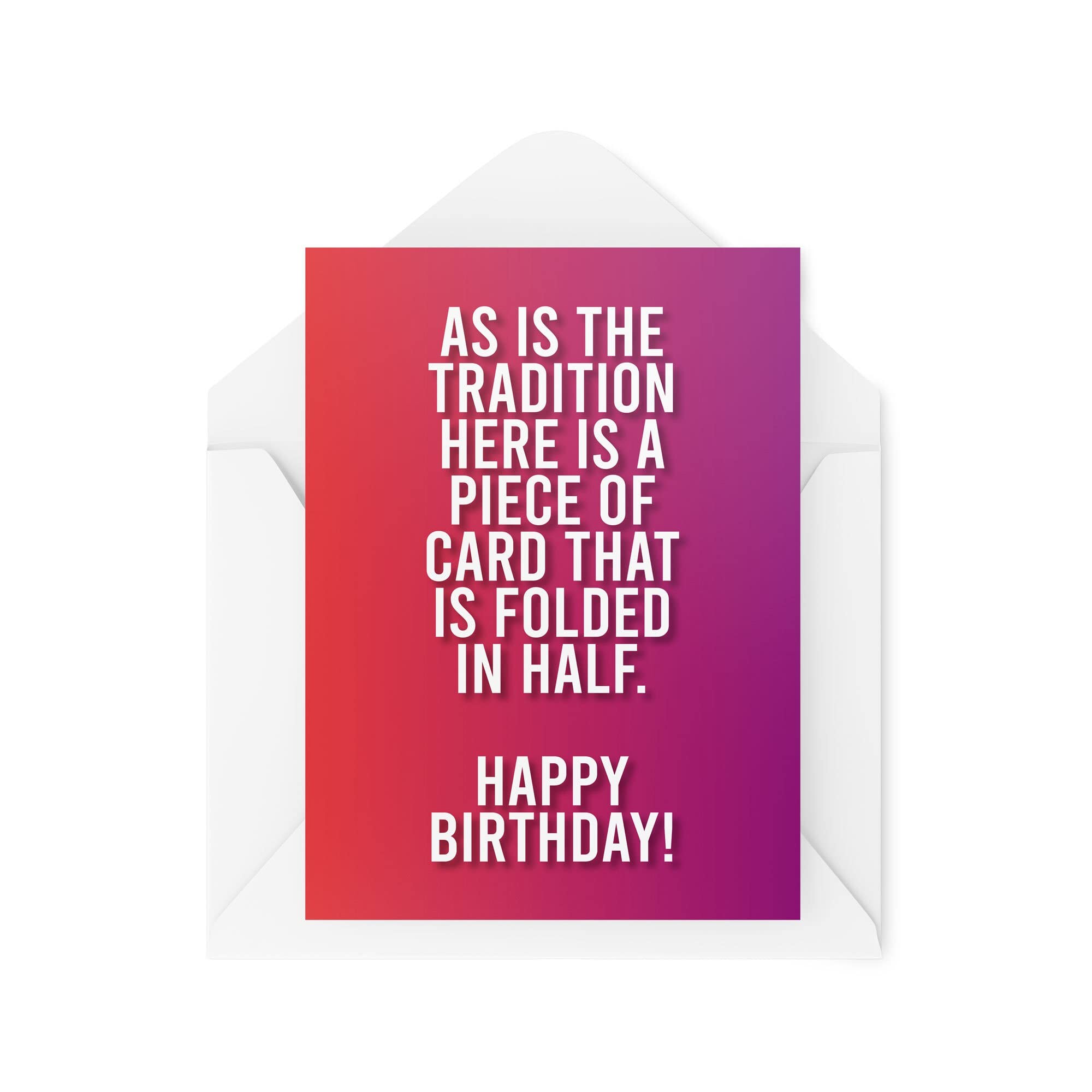 Tongue in Peach Funny Birthday Cards | As Is Tradition Here