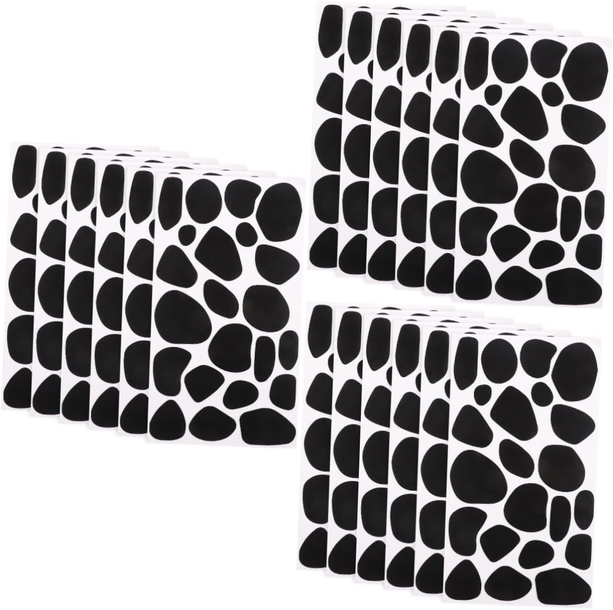 STOBOK 18sheets Cow Print Decor Wall Sticker Felt Stickers DIY Toys Handmade Materials for Boys and Girls