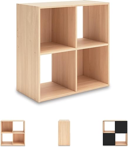 Miniatura 190 de Signature Design by Ashley Paxberry Coastal - Organizador de almacenamiento o librero moderno de 6 cubos, color blanqueado, diseño costero