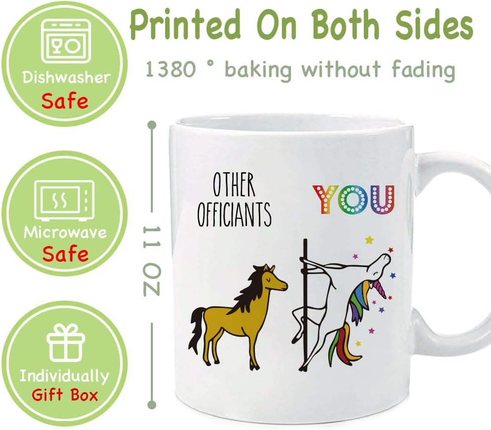 Novelty Officiant Gifts - Funny Wedding Mugs, Best Officiant Ever Gifts from Couple, Bride Groom Thank You Mugs - Image 4
