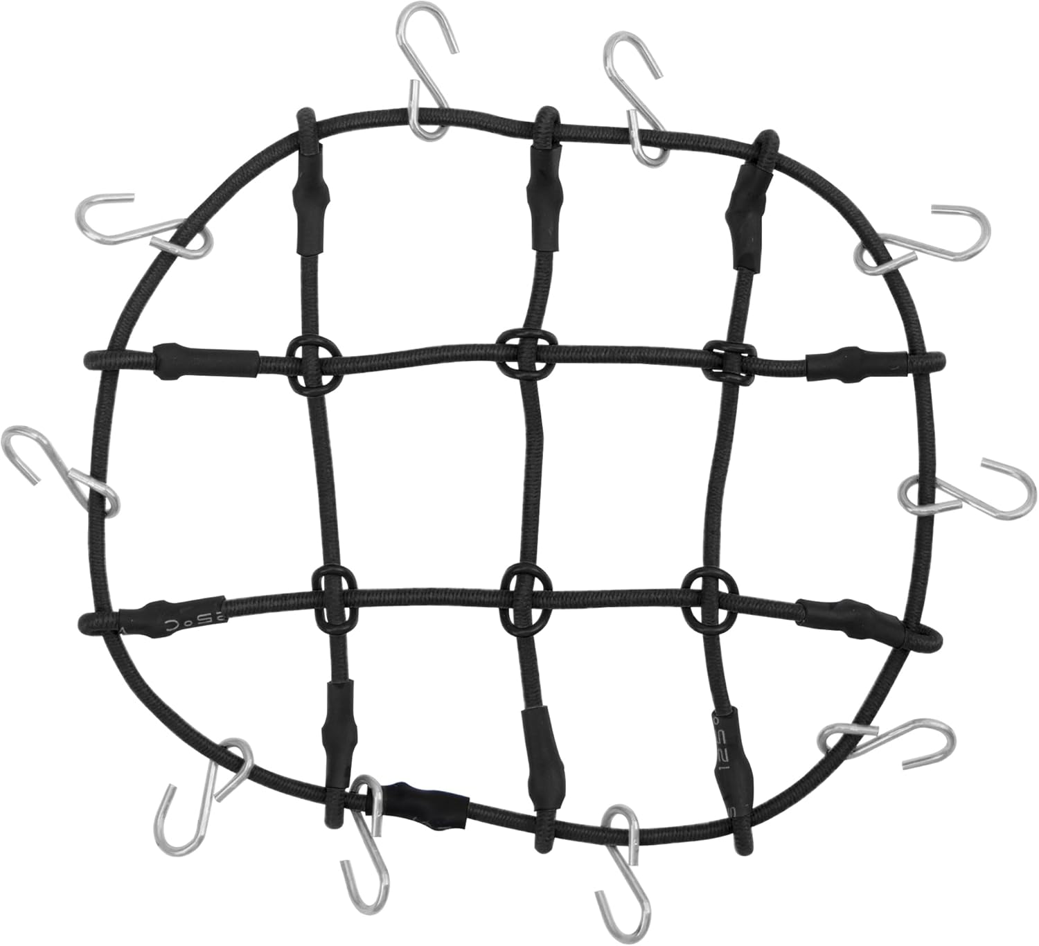 ShareGoo 1/24 RC Toys Decoration Mini Luggage Net w/Hooks Compatible with Axial SCX24 C10 JLU Gladiator Bronco Traxxas TRX4M 1/18 1/24 RC Crawler Accessories (Black)