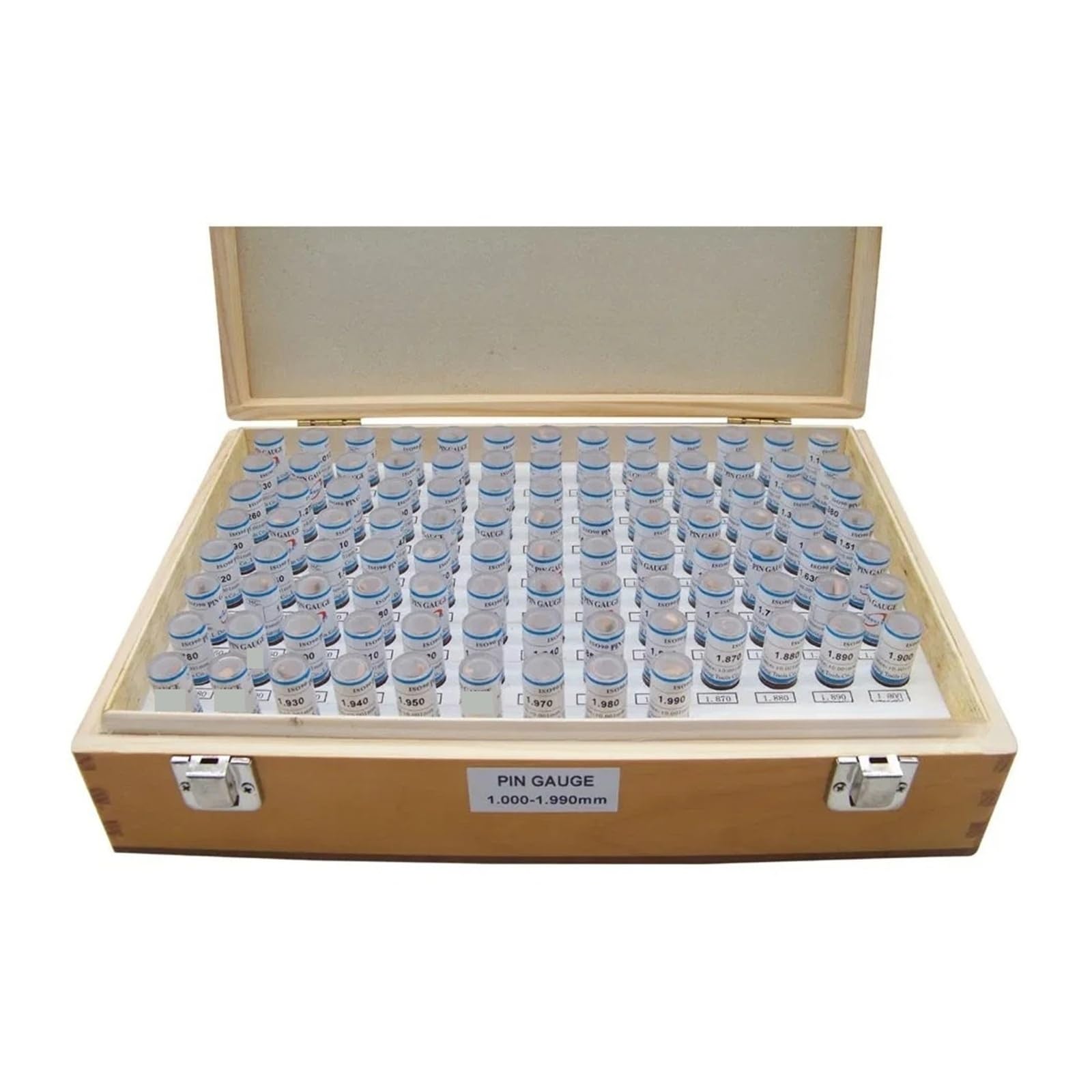 Kit Calibro A Perno In Acciaio 99/100 Pezzi Con Passo 0,01, Set Di Fori for Macchinista, Impostazione Di Blocchi for La Lavorazione Dei Metalli Alta precisione(1.000-1.990 100pcs)