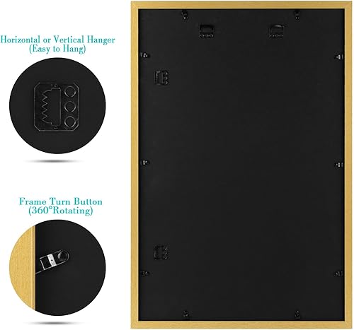 Vista 238 de Frametory, Portarretratos negro de 16 x 20 pulgadas, para fotos de 11 x 14 pulgadas con paspartú, molduras anchas (16 x 20 pulgadas, negro)