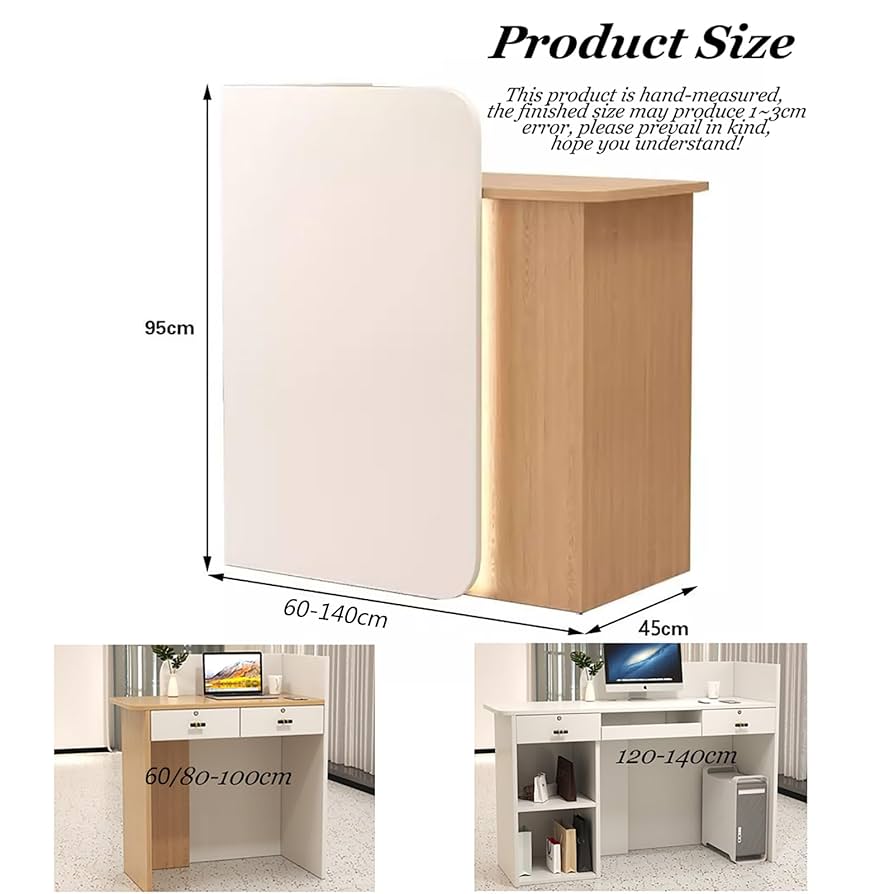 Amazon.co.jp: レジカウンター L字 レジ台 木製のレセプショ受付