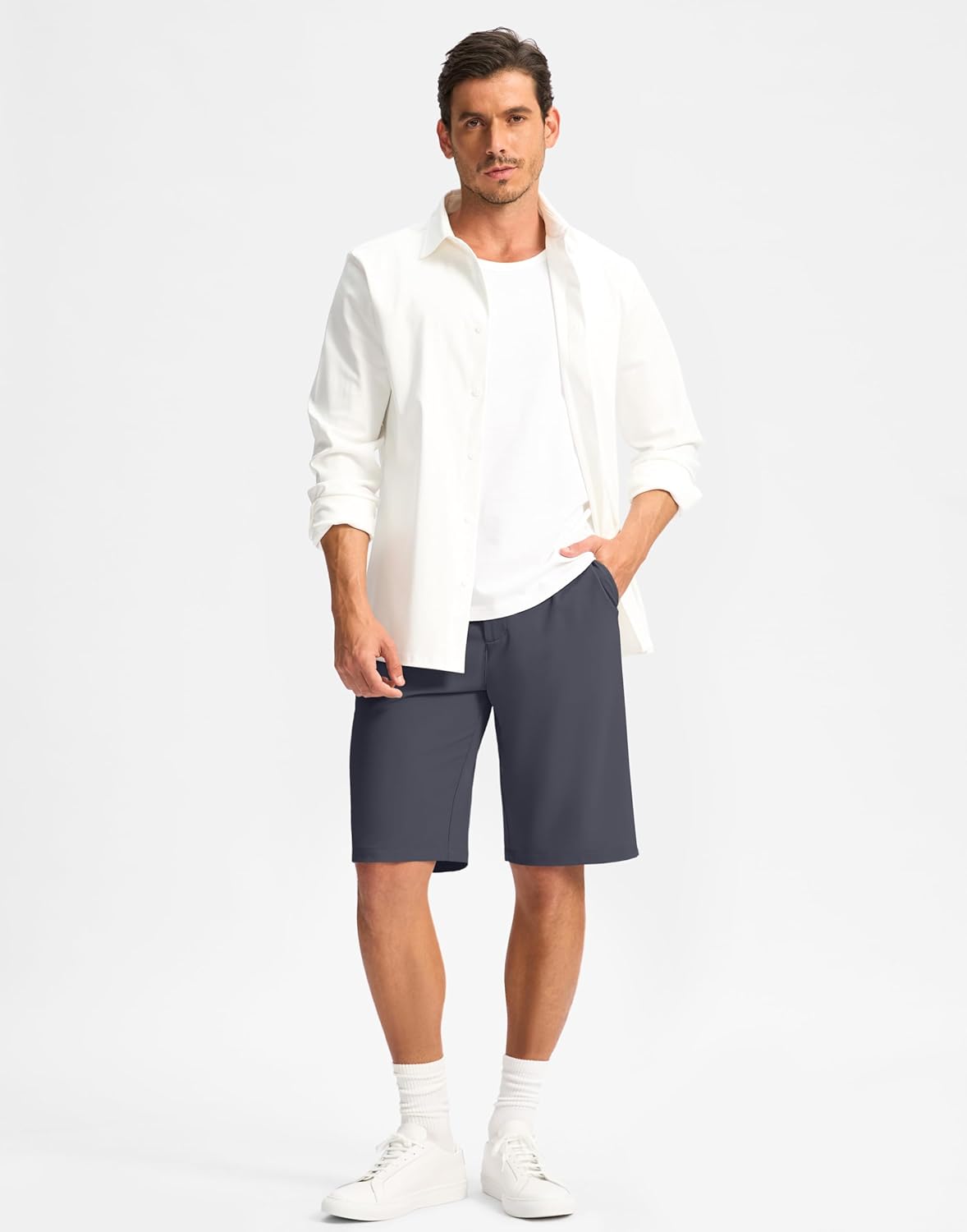 G Gradual Casual Shorts for Men 11" Lightweight Men's Golf Shorts Stretch with 3 Pockets Quick Dry Summer Breathable Shorts - Image 3