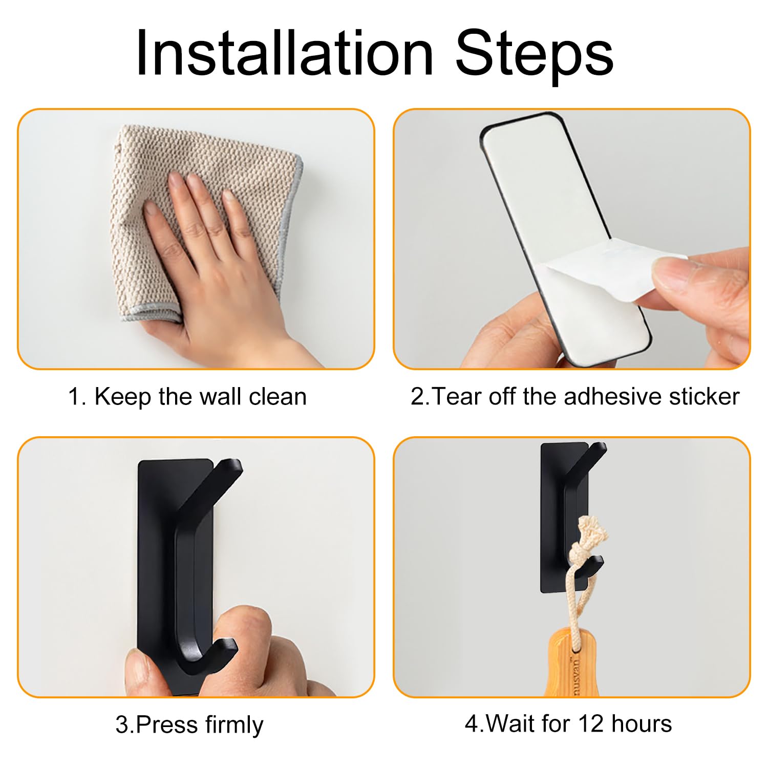 Ganci Adesivi Da Parete Super Resistenti, 12 Pezzi - Foto 7