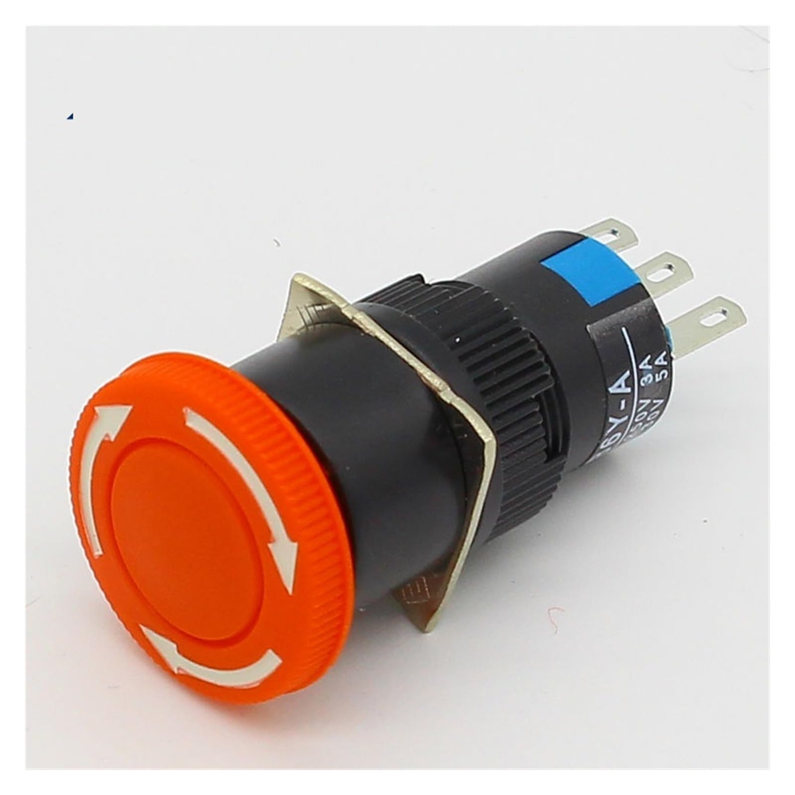 AARTERZZA 16mm Mushroom Emergency Stop e-Stop Switch 3 Pins NO+NC
